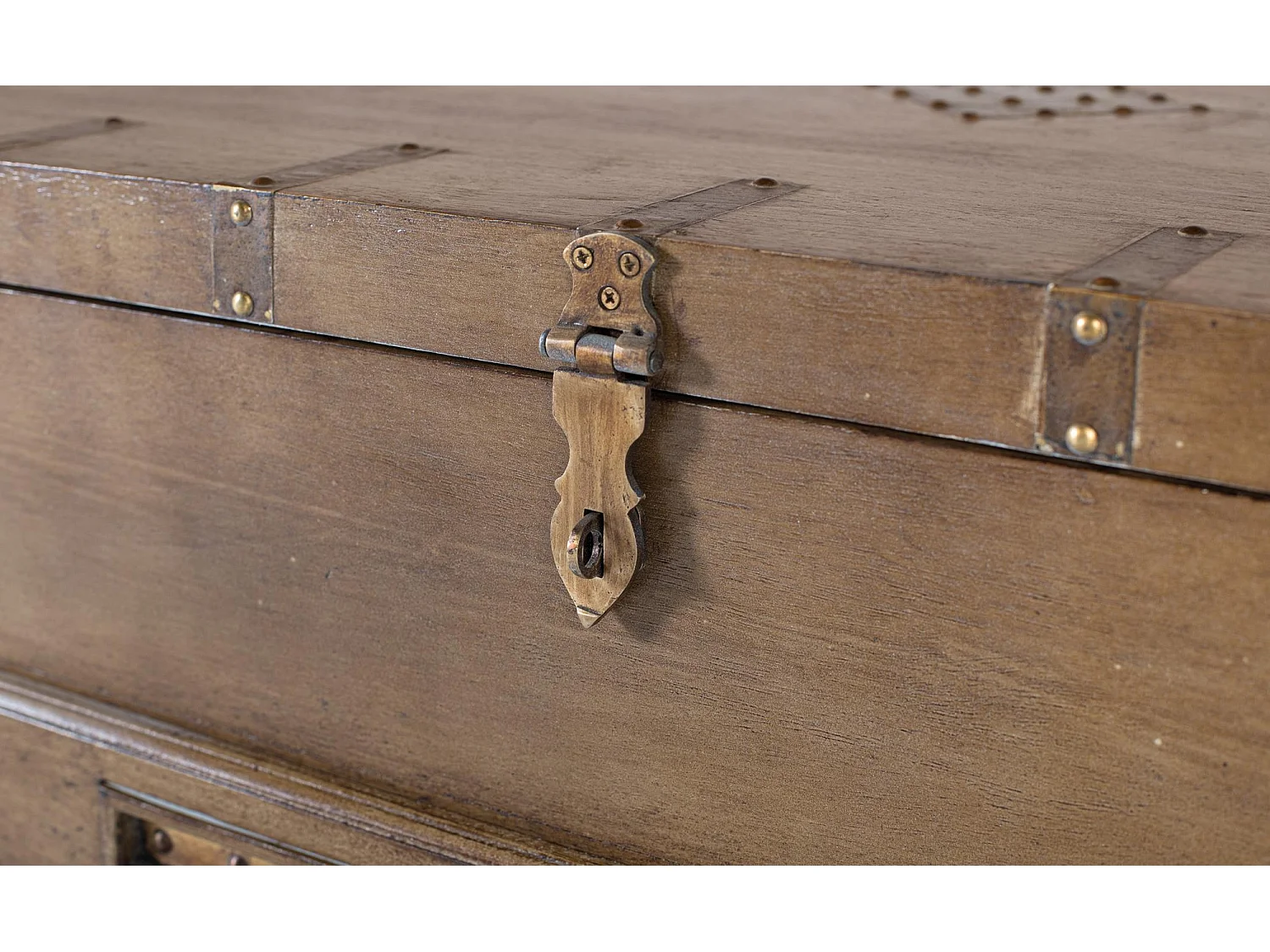 Table basse de style coffre en bois de manguier