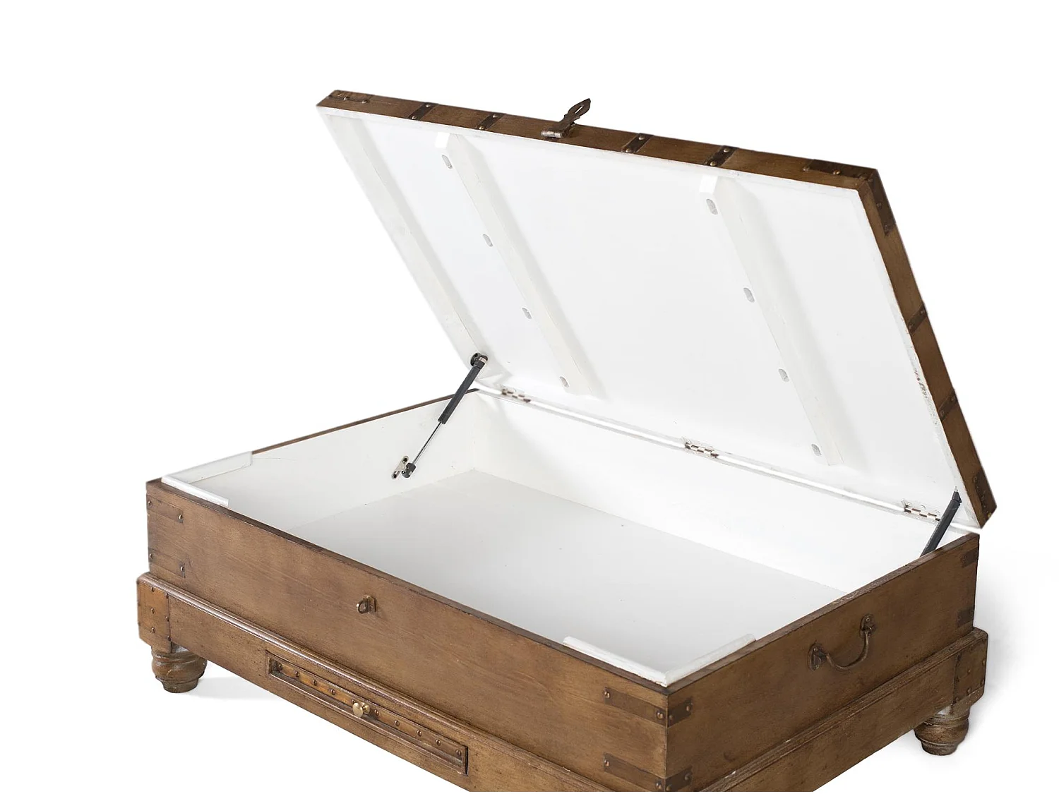 Tables basses en bois de manguier 105 cm, style rustique vintage - 40 x 105 x 70