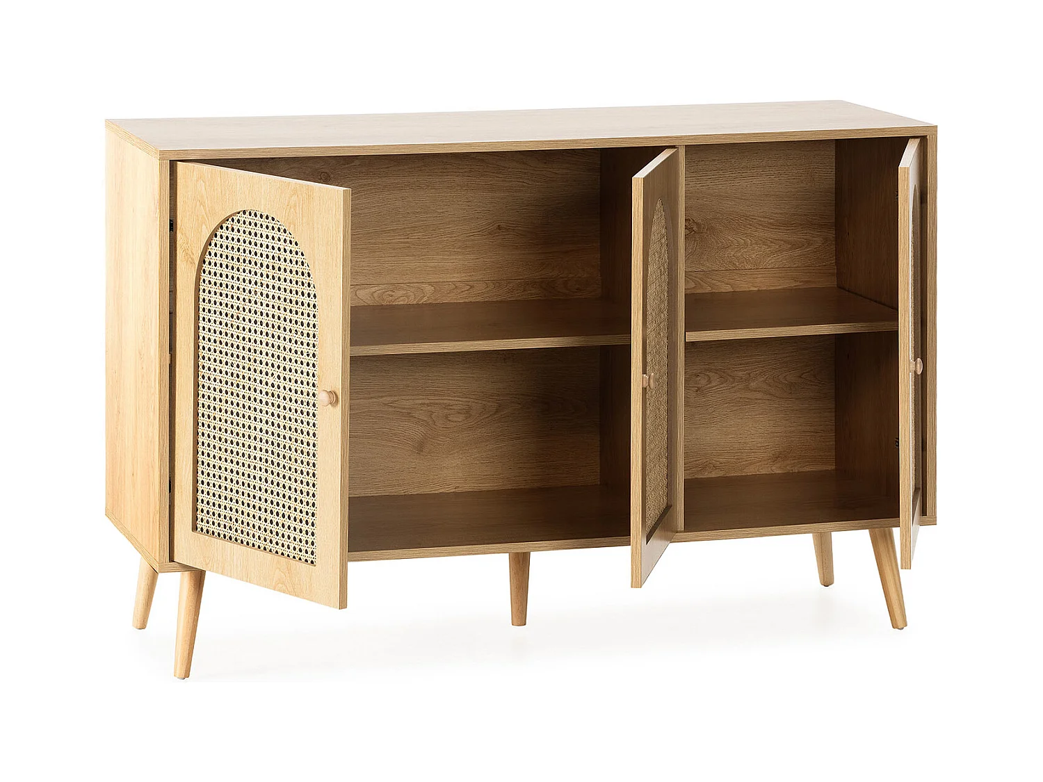 Bufet kolumnowy Luna 3-drzwiowy kolor Dąb