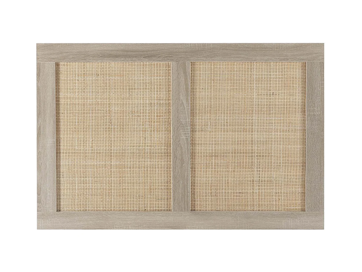 Kopfteil Musa 95 x 60 cm, Eichenfarbe, natürliches Rattan