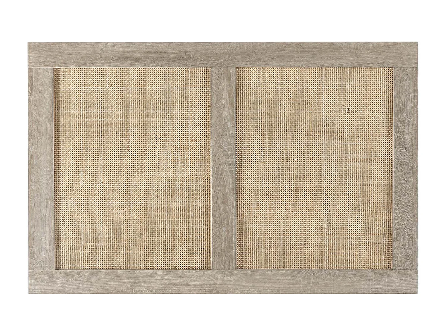 Kopfteil Musa 95 x 60 cm, Eichenfarbe, natürliches Rattan
