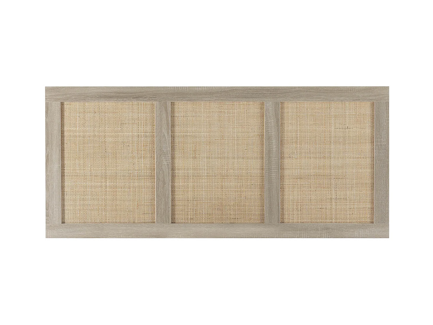 Kopfteil Musa 145 x 60 cm, Eichenfarbe, natürliches Rattan