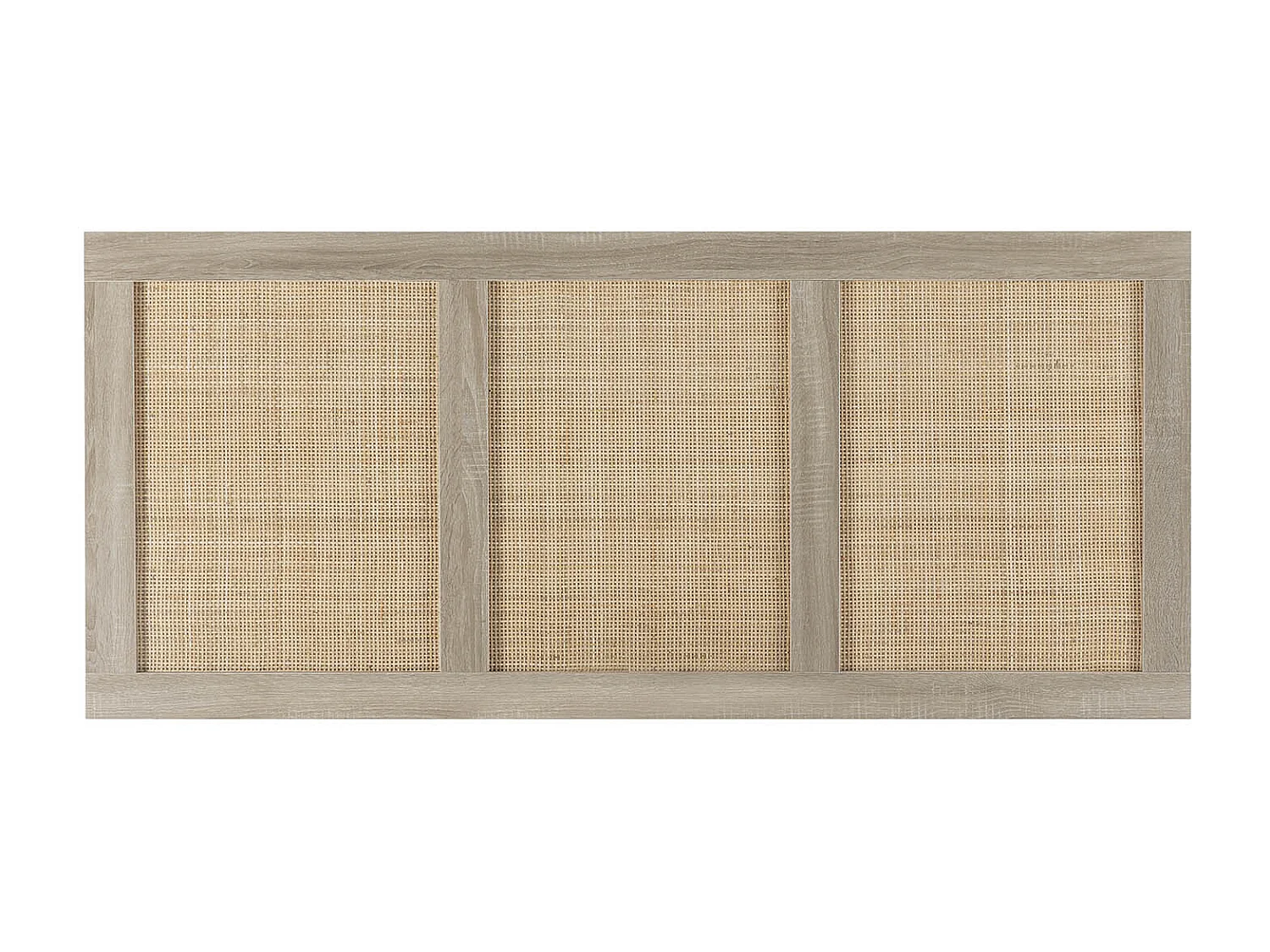 Kopfteil Musa 165 x 60 cm, Eichenfarbe, natürliches Rattan