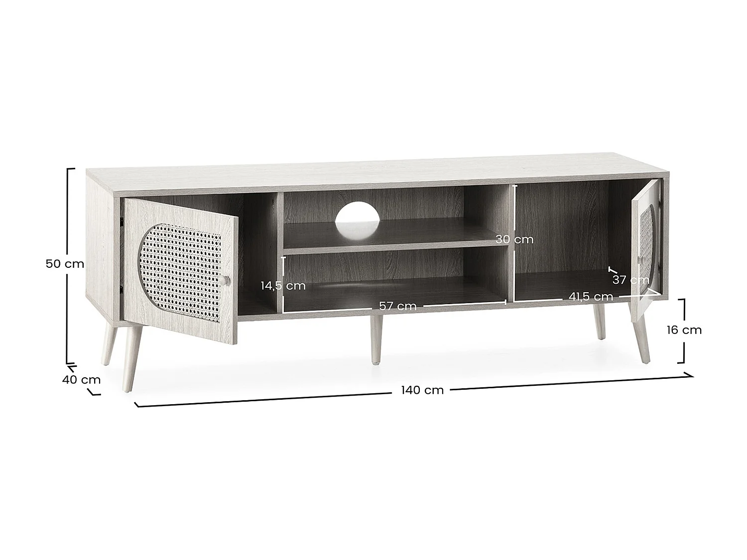 Kolumna TV Luna 2 drzwi kolor Dąb