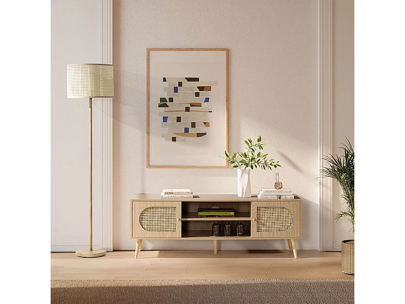 TV-Schrank Luna 2 türen Eichefarbe