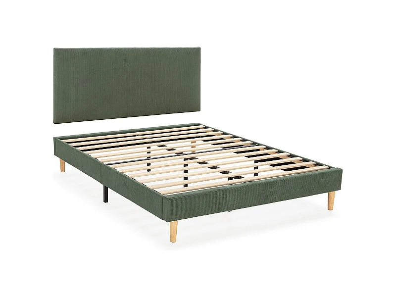 Polsterbett + kopfteil Bari 150x190 cm, Grün