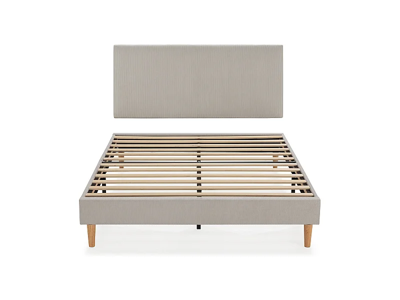 Polsterbett + kopfteil Bari 160x200 cm, Grau