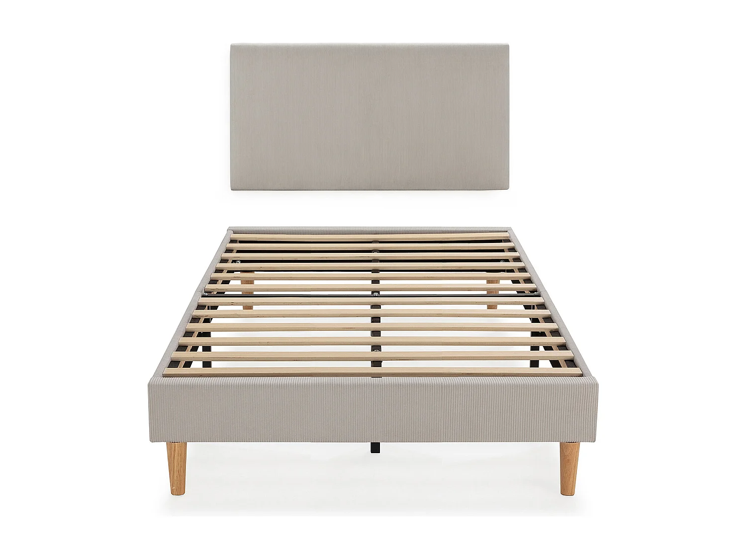 Kolumna Sommier + zagłówek Bari 90x190 cm kolor Szary