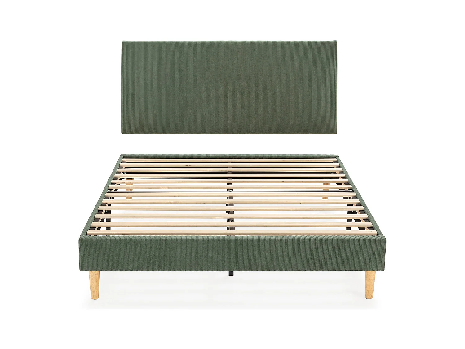 Sommier + tête de lit Bari 140x190 cm couleur Vert