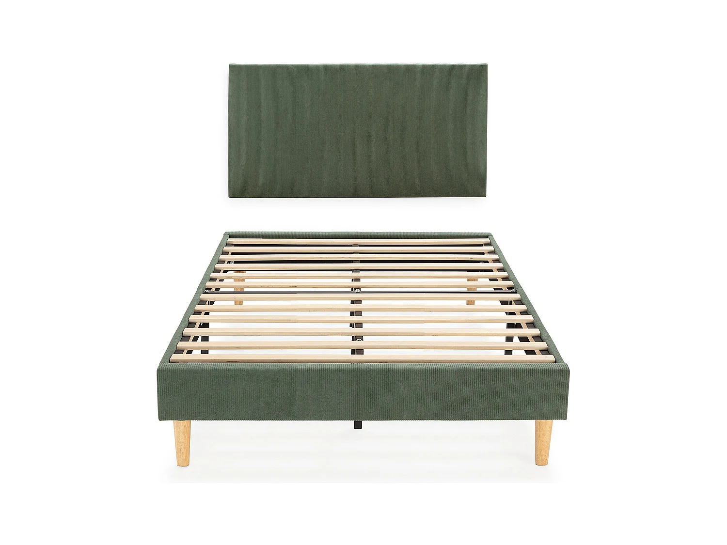 Sommier + tête de lit Bari 90x190 cm couleur Vert