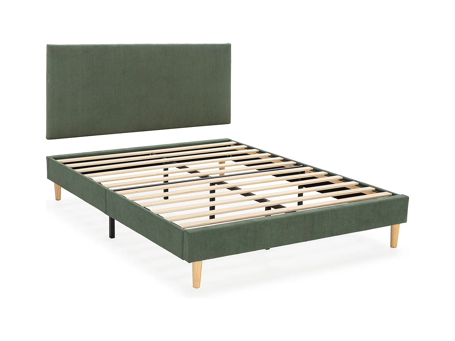 Sommier + tête de lit Bari 160x200 cm couleur Vert