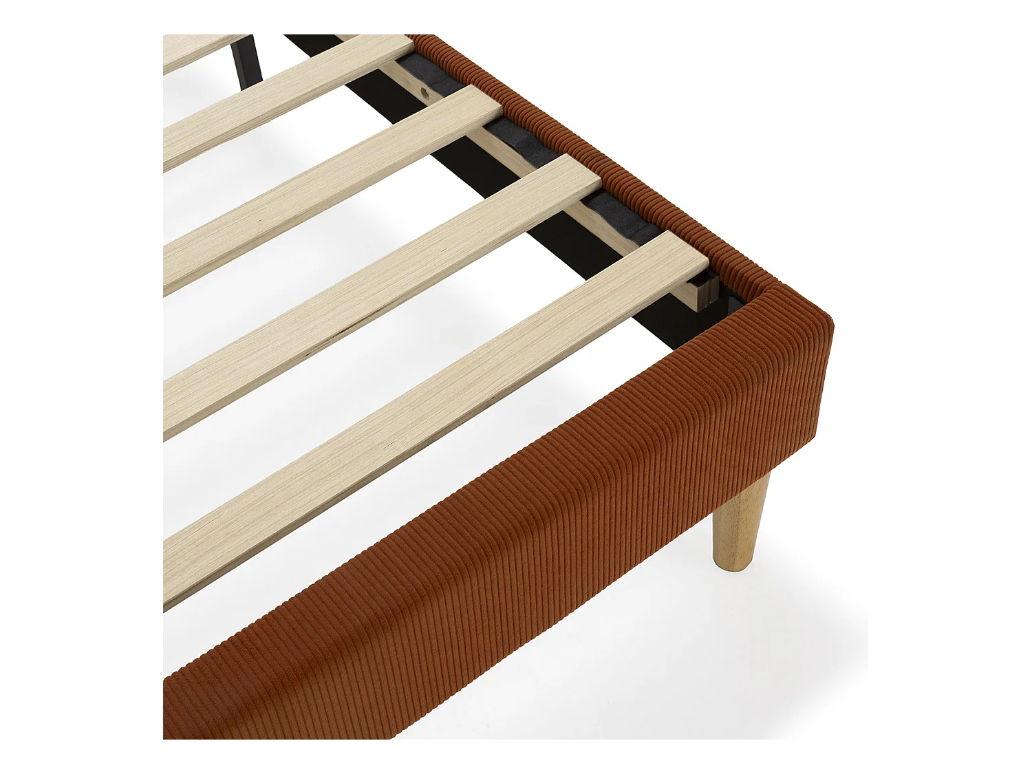 Sommier + tête de lit Bari 150x190 cm couleur Brique