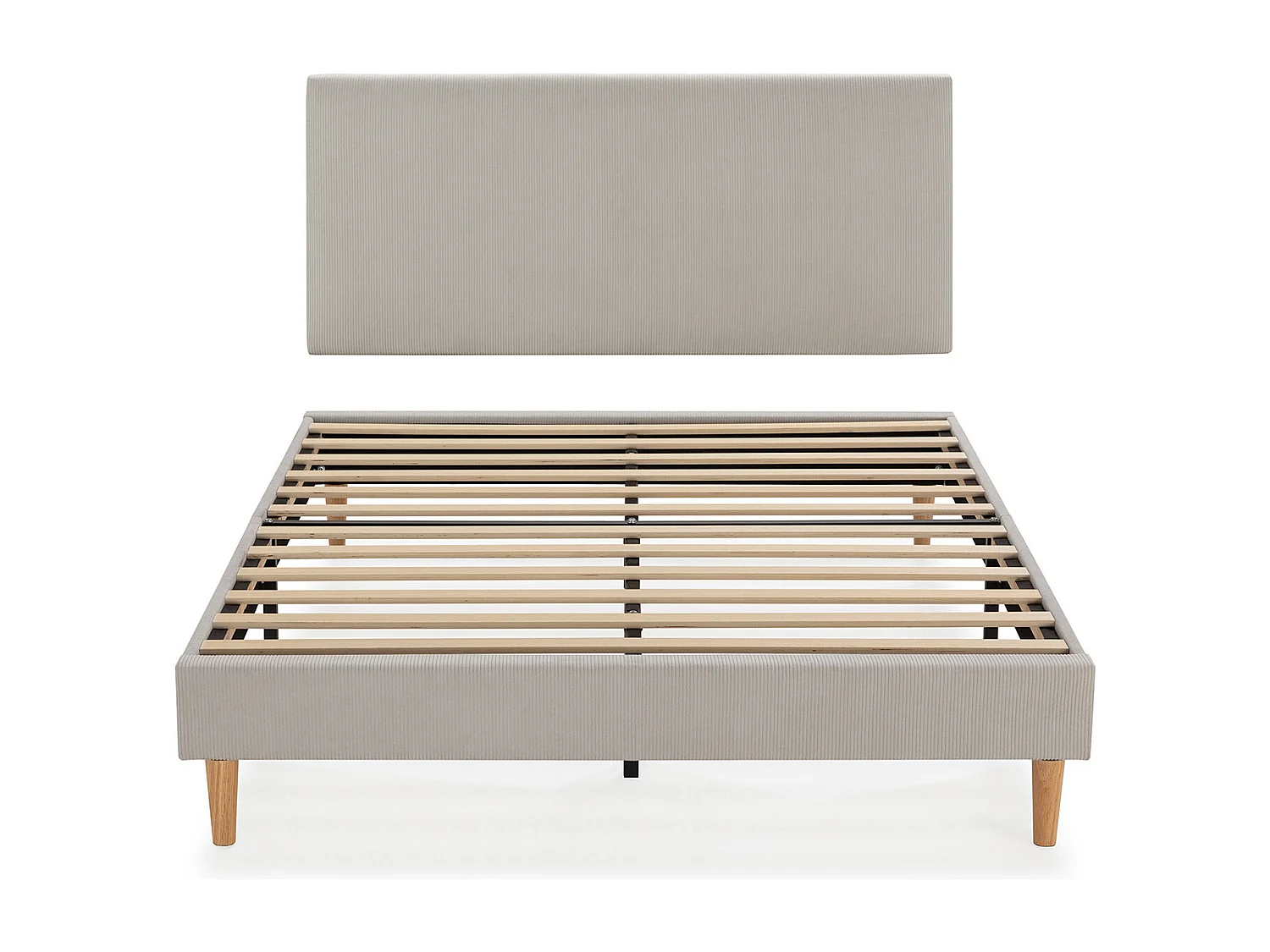 Kolumnowy stelaż + zagłówek Bari 150x190 cm kolor Szary