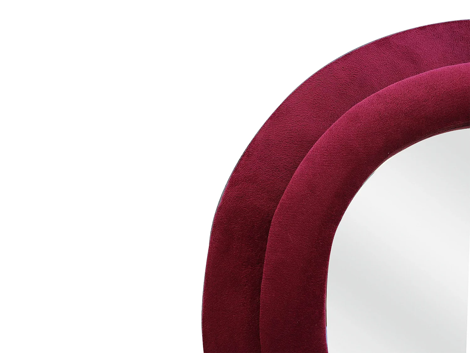 Miroir organique en velours - L. 60 x H. 160 cm - Bordeaux - LINOA