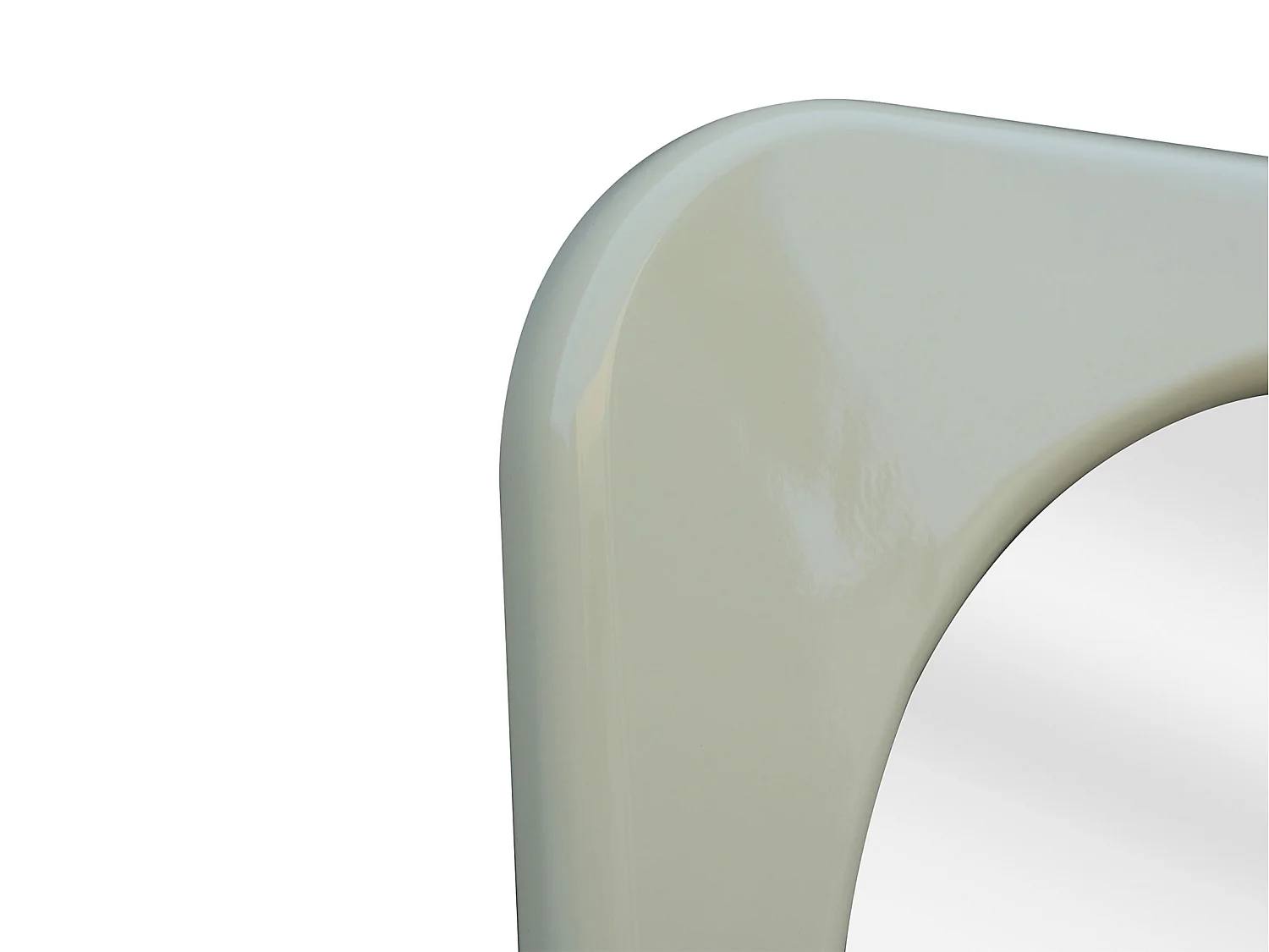 Miroir organique finition  brillante - L. 60 x H. 160 cm - Ivoire - HAIMEI