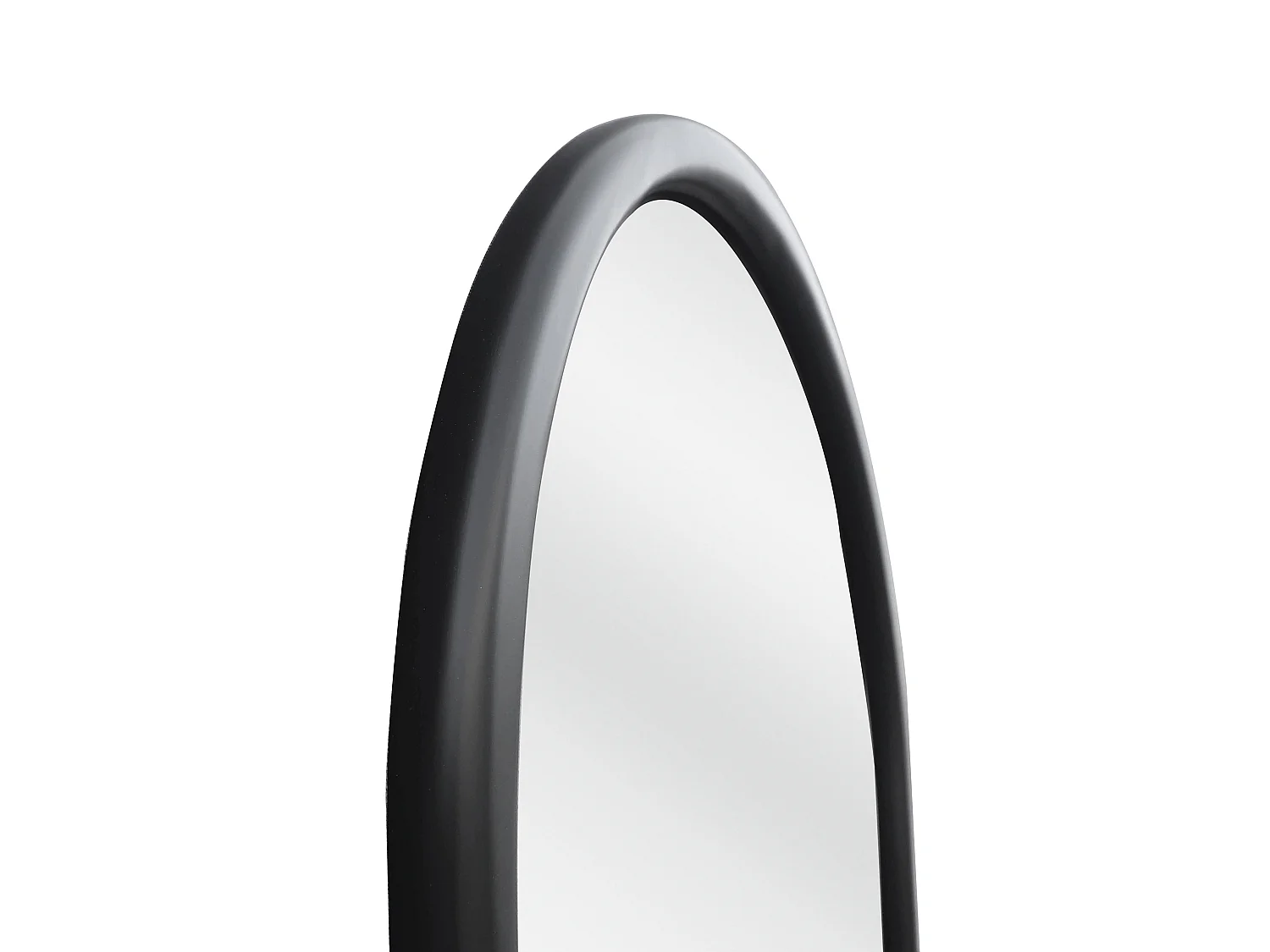 Grand miroir arche en bois de paulownia - L. 80 x H. 180 cm - Noir - EZAREL