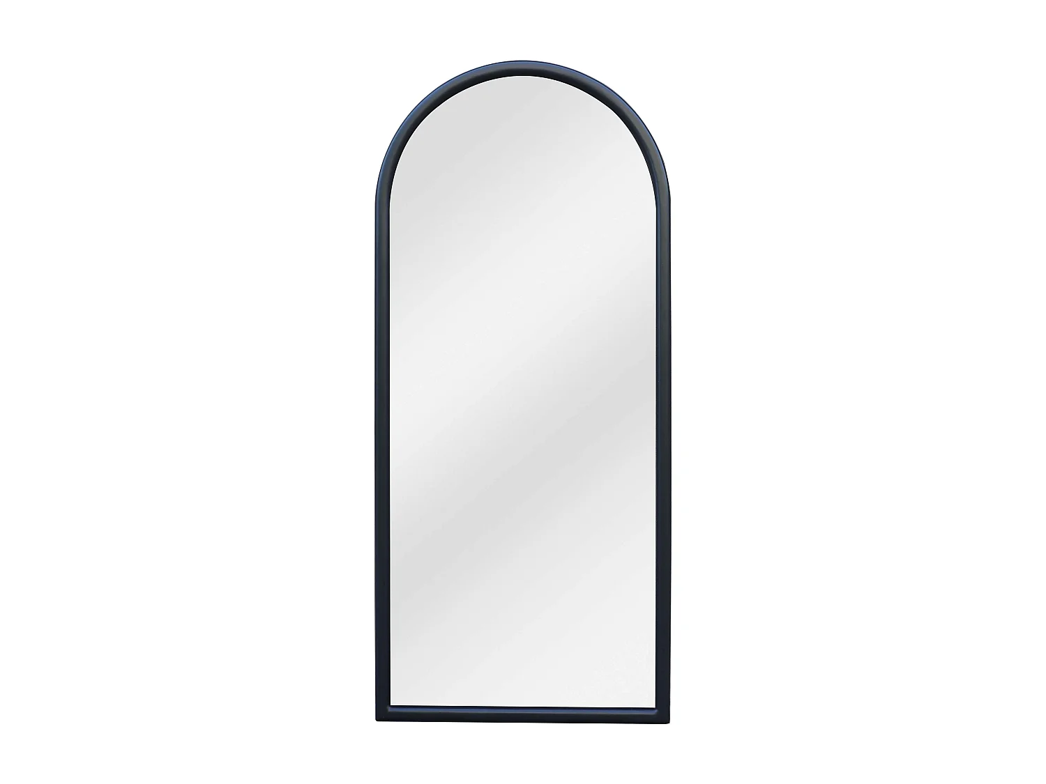 Grand miroir arche en bois de paulownia - L. 80 x H. 180 cm - Noir - EZAREL