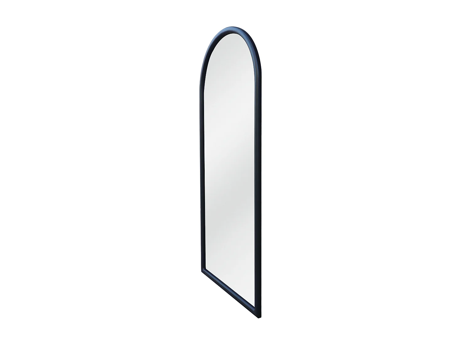 Grand miroir arche en bois de paulownia - L. 80 x H. 180 cm - Noir - EZAREL