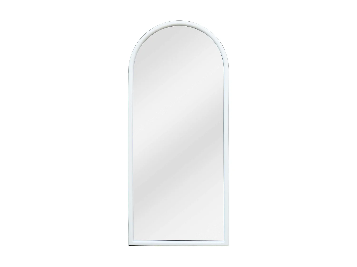 Grand miroir arche en bois de paulownia - L. 80 x H. 180 cm - Blanc - EZAREL
