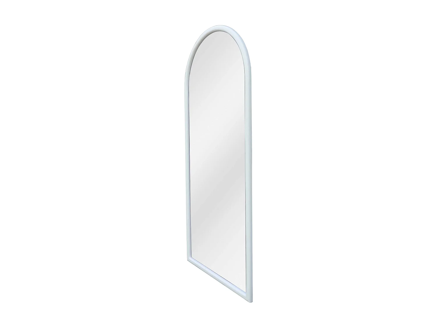 Grand miroir arche en bois de paulownia - L. 80 x H. 180 cm - Blanc - EZAREL