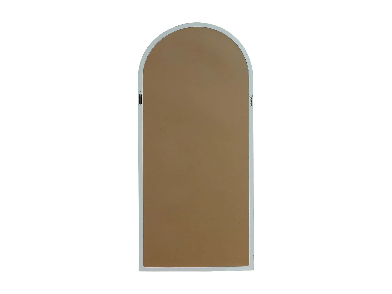 Grand miroir arche en bois de paulownia - L. 80 x H. 180 cm - Blanc - EZAREL