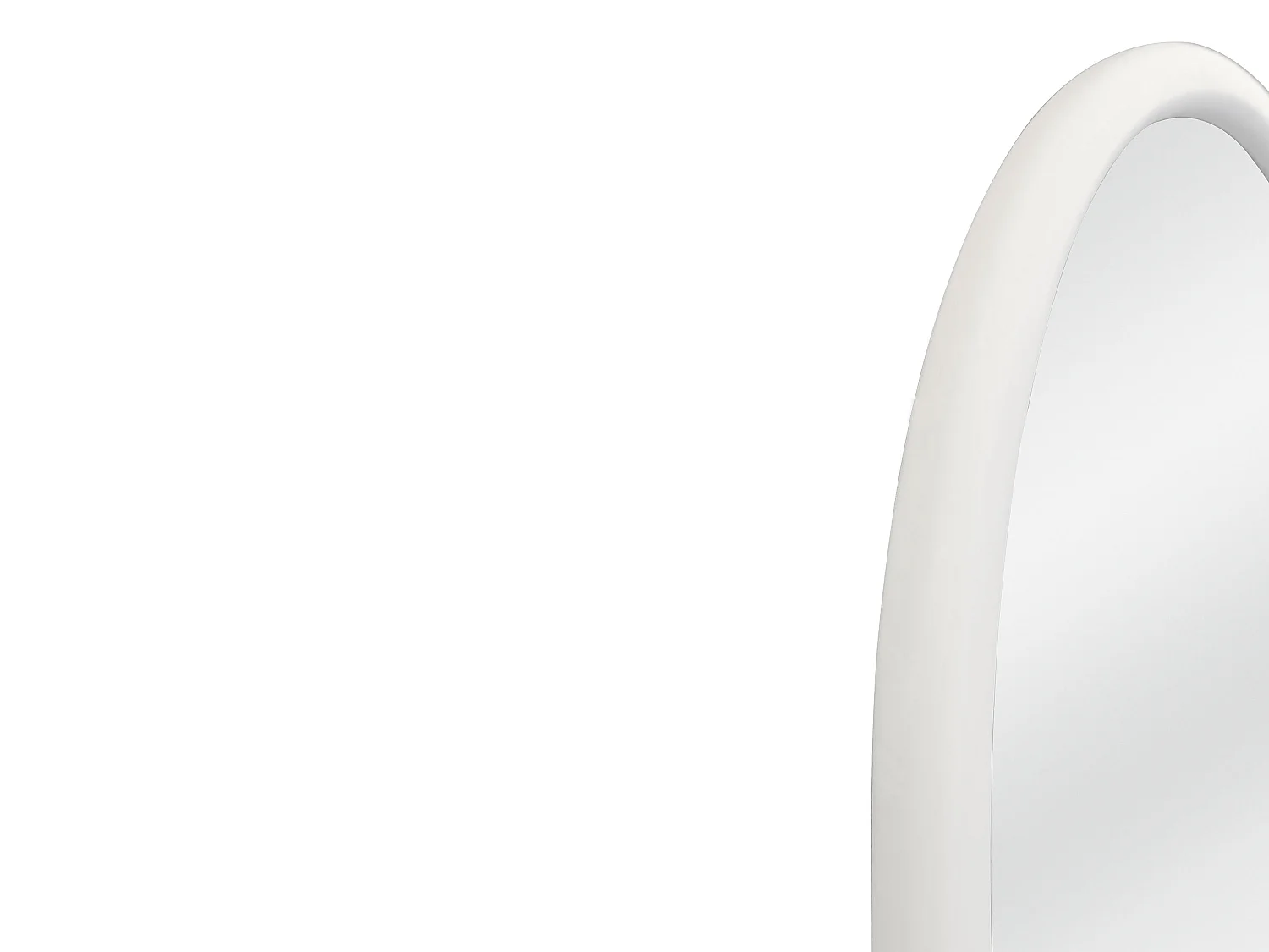 Grand miroir arche en bois de paulownia - L. 80 x H. 180 cm - Blanc - EZAREL