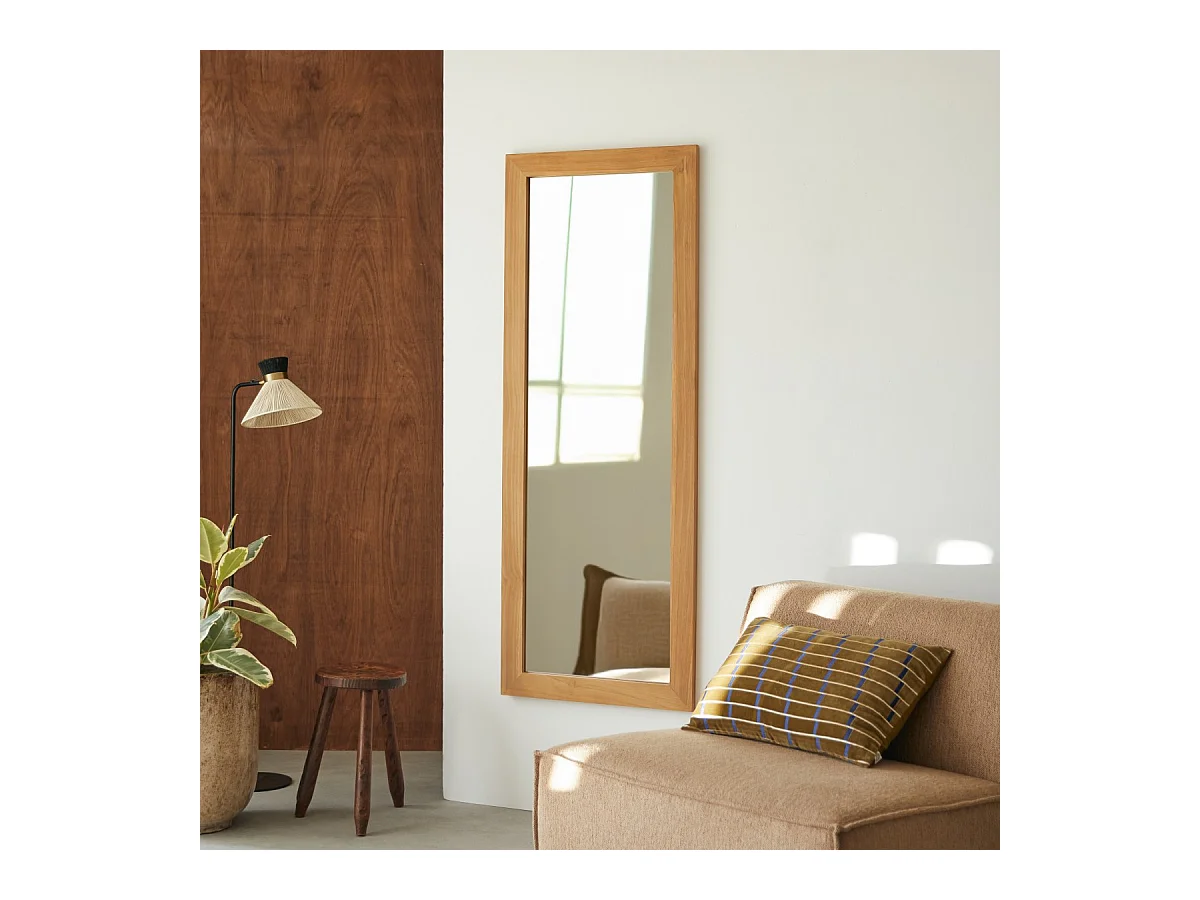 Psyche-Spiegel aus Teakholz Tona 160 × 60 cm