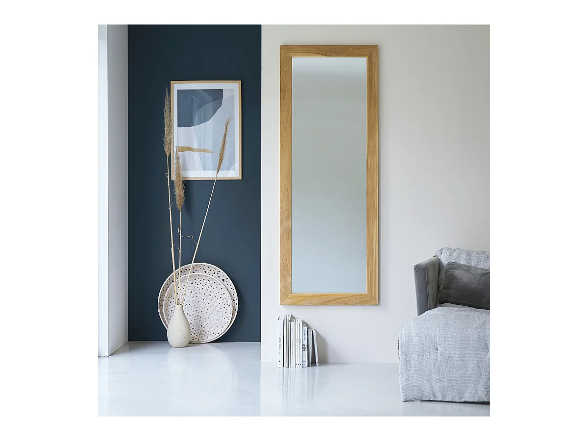 Psyche-Spiegel aus Teakholz Tona 160 × 60 cm