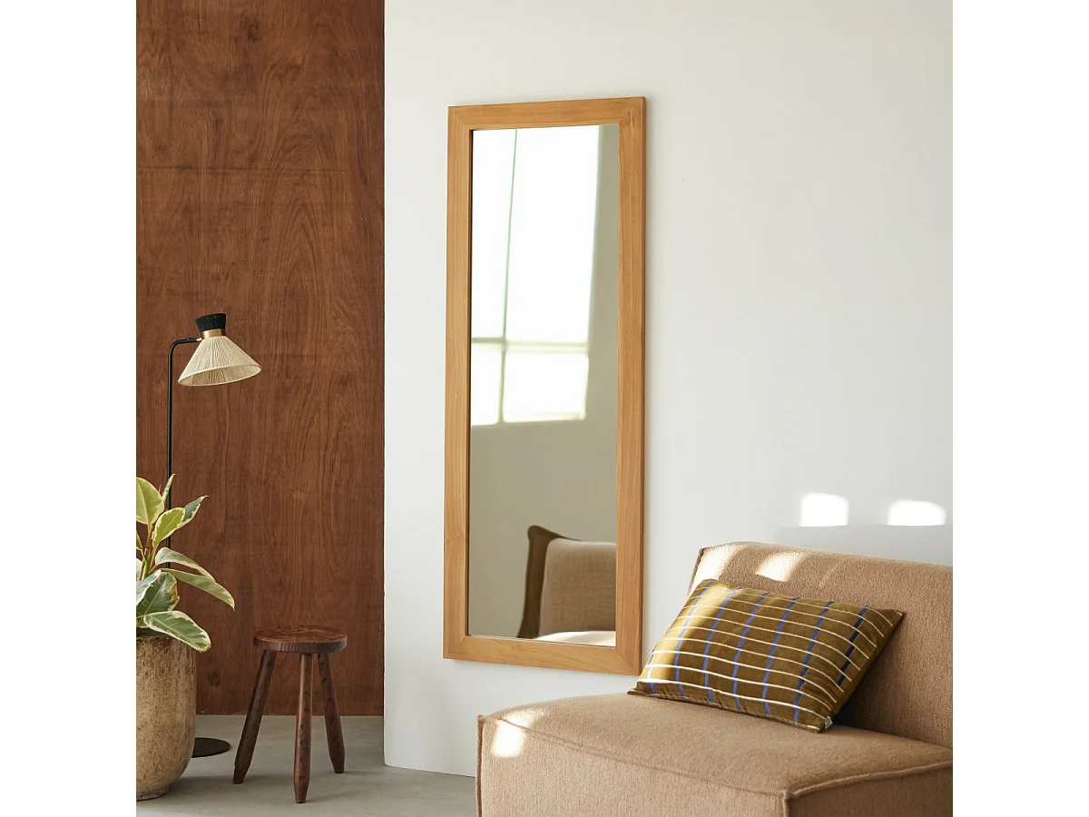 Psyche-Spiegel aus Teakholz Tona 160 × 60 cm