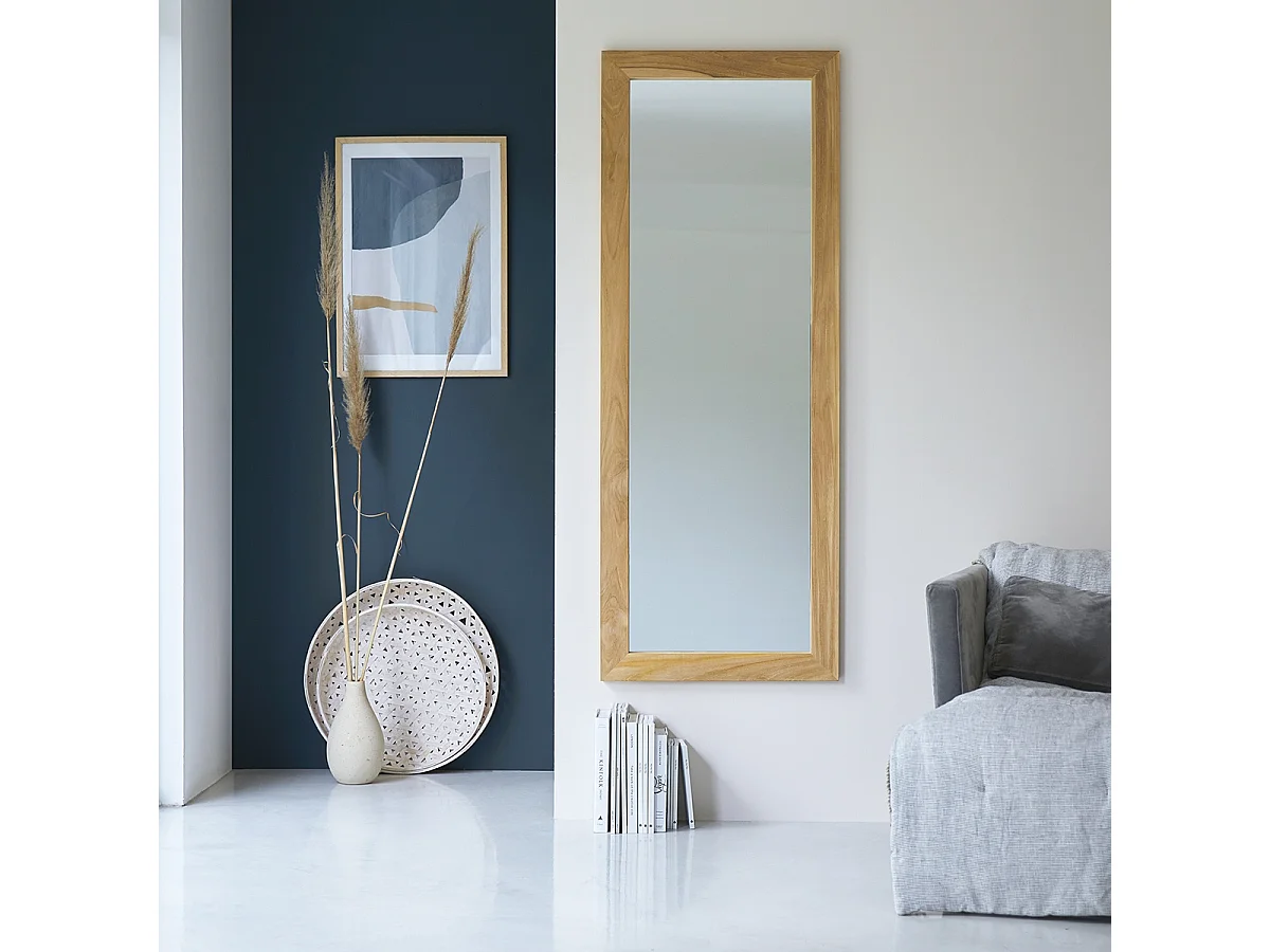 Psyche-Spiegel aus Teakholz Tona 160 × 60 cm