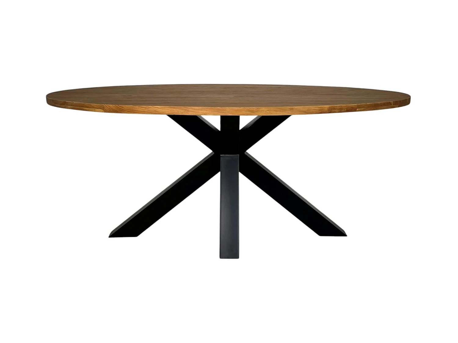 Table à manger ovale en bois de teck recyclé 190 cm ONTARIO