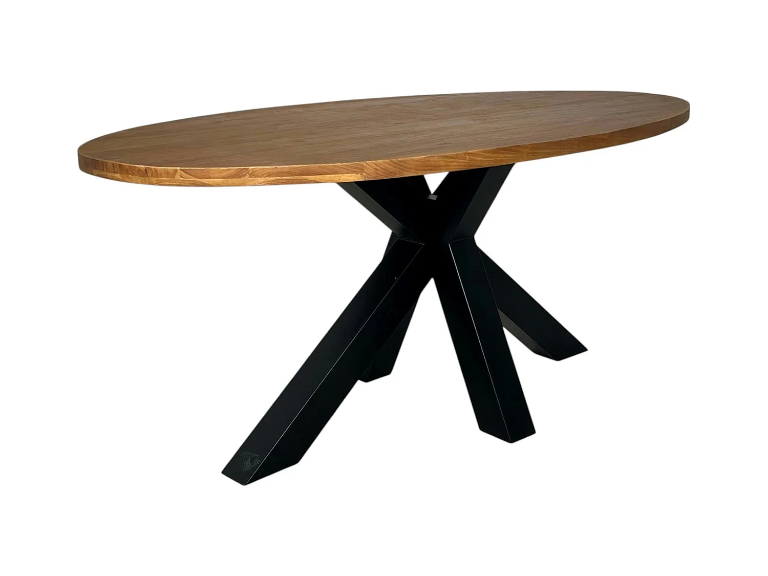 Table à manger ovale en bois de teck recyclé 190 cm ONTARIO