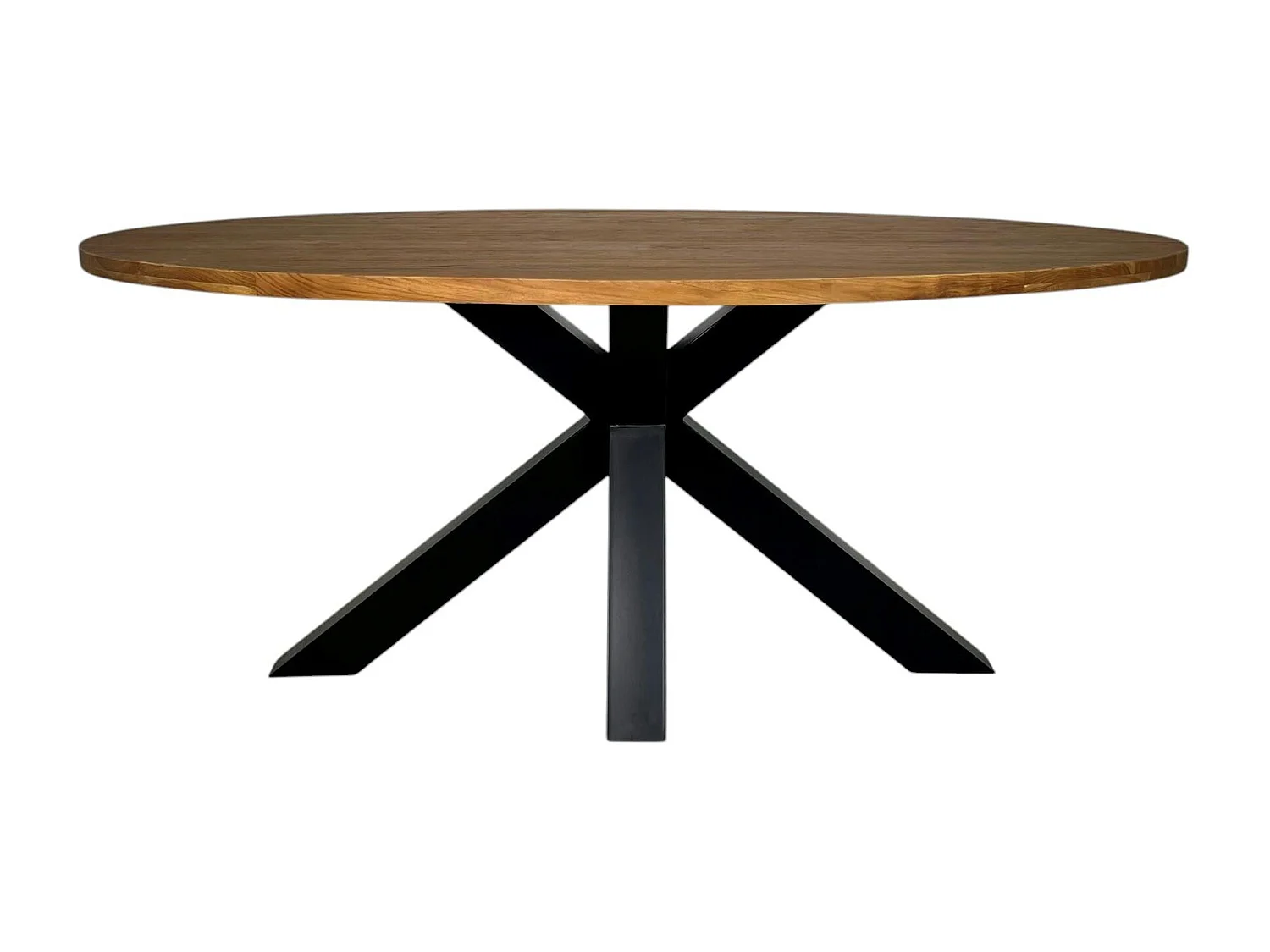 Table à manger ovale en bois de teck recyclé 190 cm ONTARIO