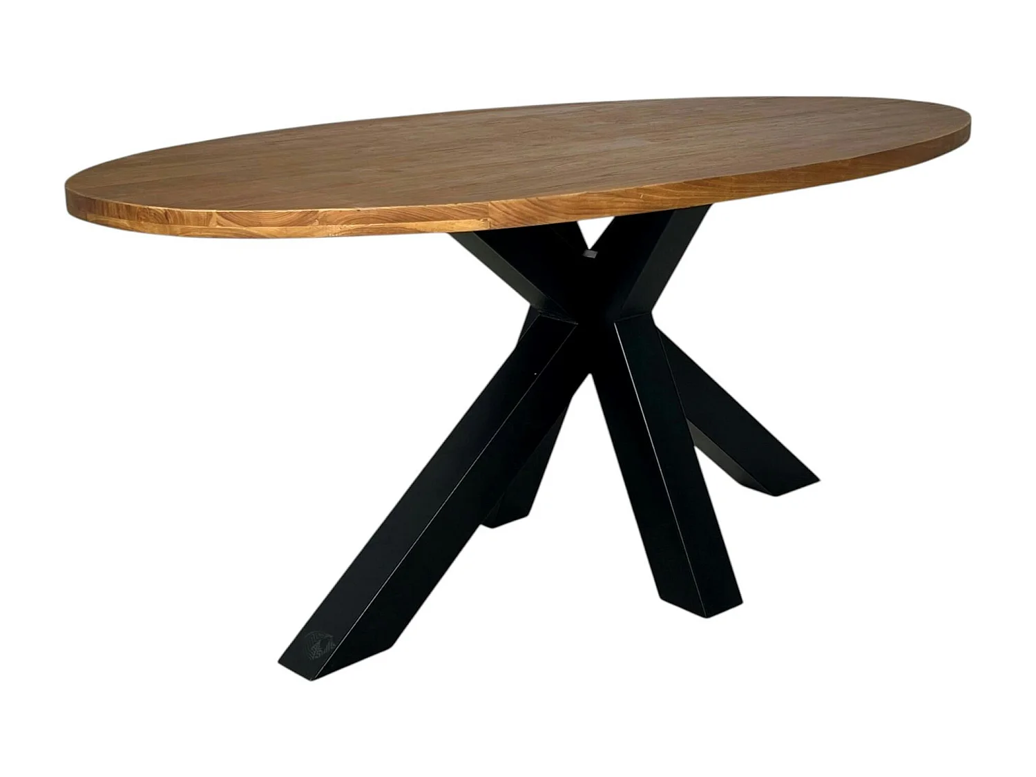 Table à manger ovale en bois de teck recyclé 190 cm ONTARIO
