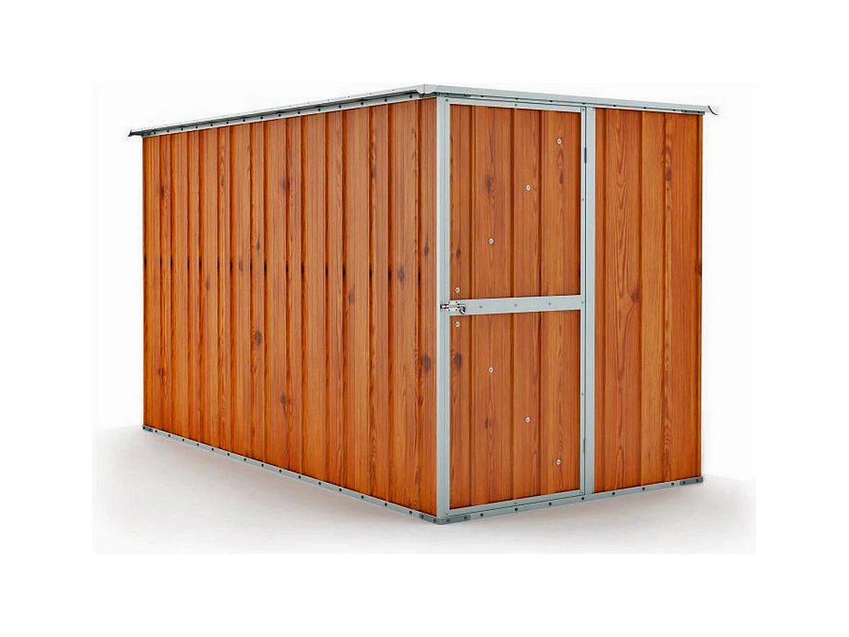 Casetta giardino lamiera Box in Acciaio Zincato 175x307cm x h1.82m - 95KG - 5,4mq - FINITURA LEGNO