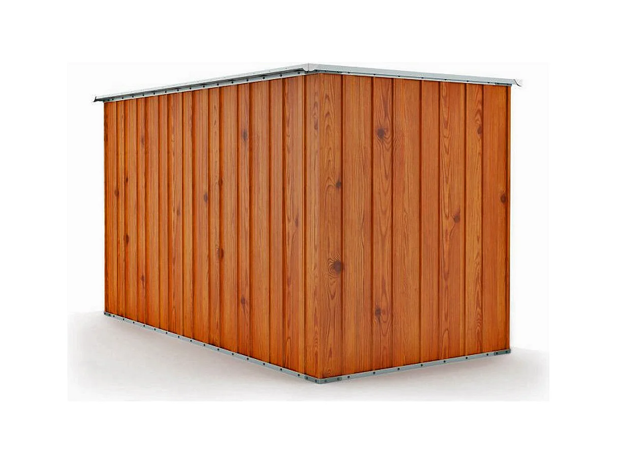 Casetta giardino lamiera Box in Acciaio Zincato 175x307cm x h1.82m - 95KG - 5,4mq - FINITURA LEGNO