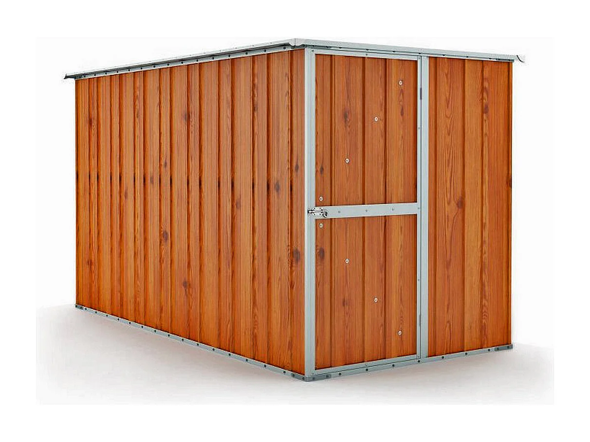 Casetta giardino lamiera Box in Acciaio Zincato 175x307cm x h1.82m - 95KG - 5,4mq - FINITURA LEGNO