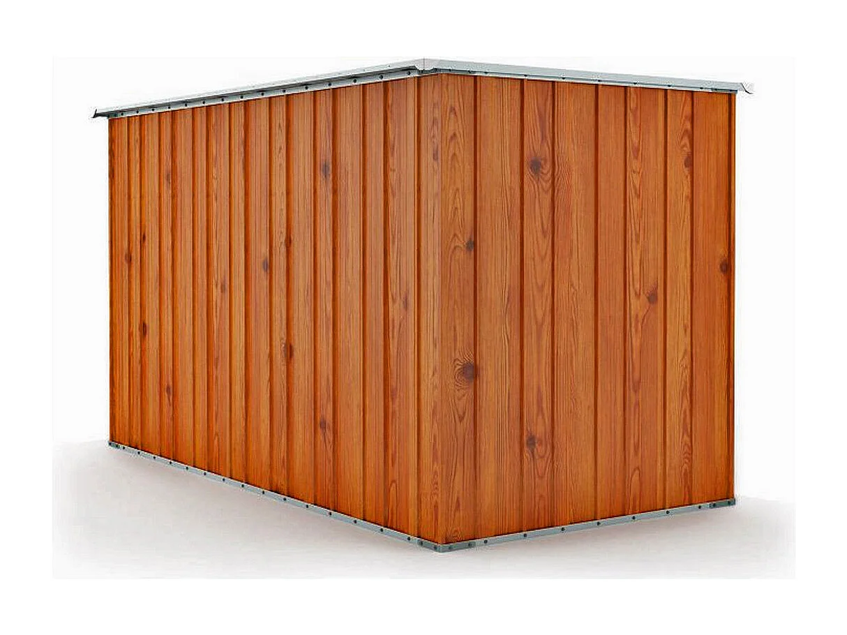 Casetta giardino lamiera Box in Acciaio Zincato 175x307cm x h1.82m - 95KG - 5,4mq - FINITURA LEGNO