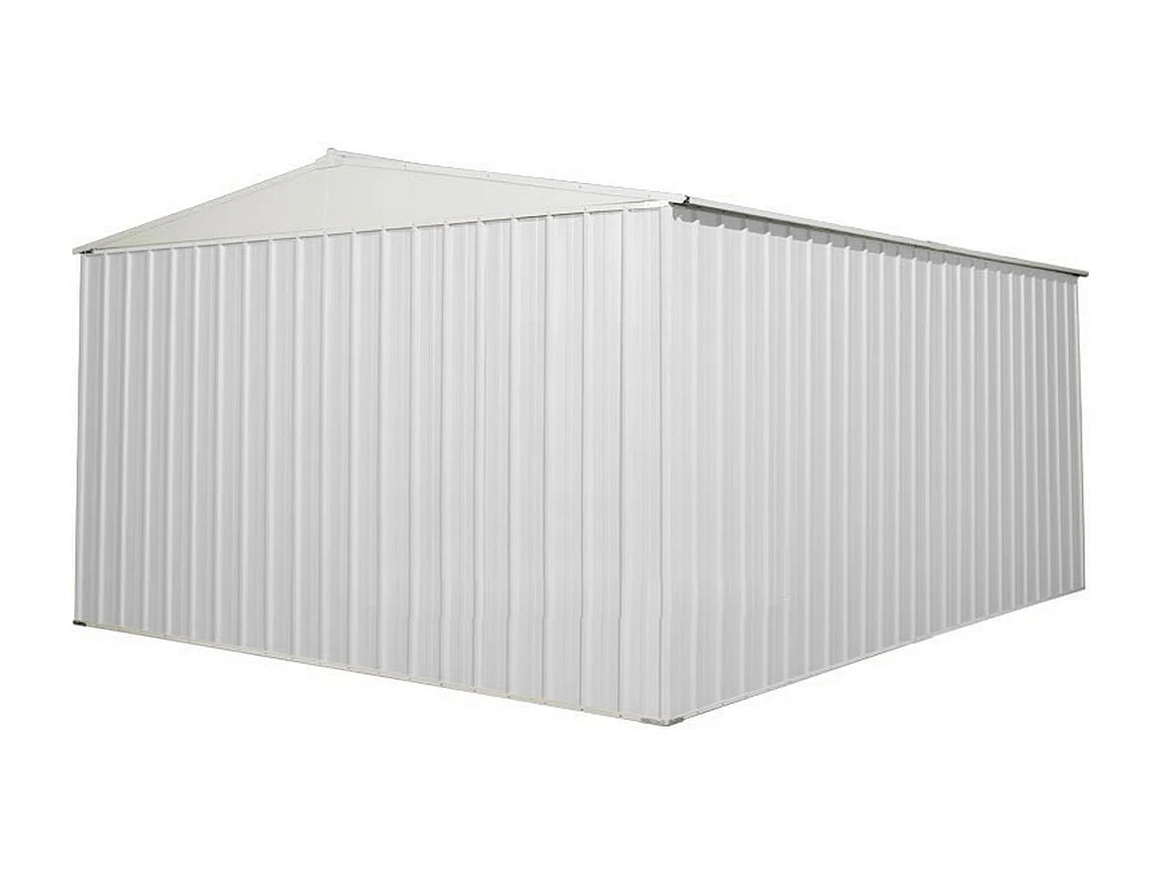 Box garage lamiera zincata casetta giardino acciaio 360x430cm x h2.10m - 185KG - 15,48mq - BIANCO