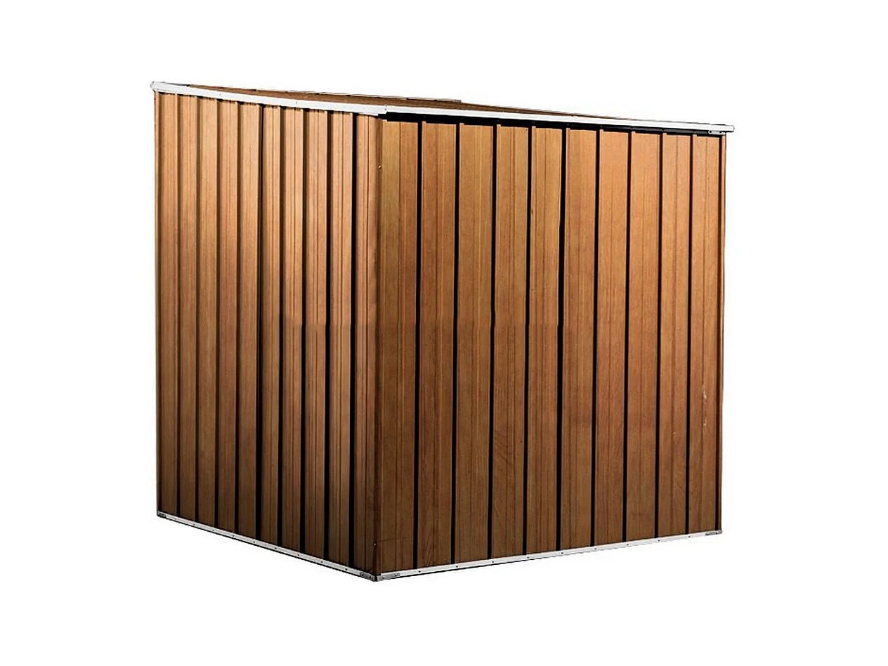 Box lamiera attrezzi casetta giardino in Acciaio Zincato 175x185cm x h1.92m - 70KG - 2,92mq - FINITURA LEGNO