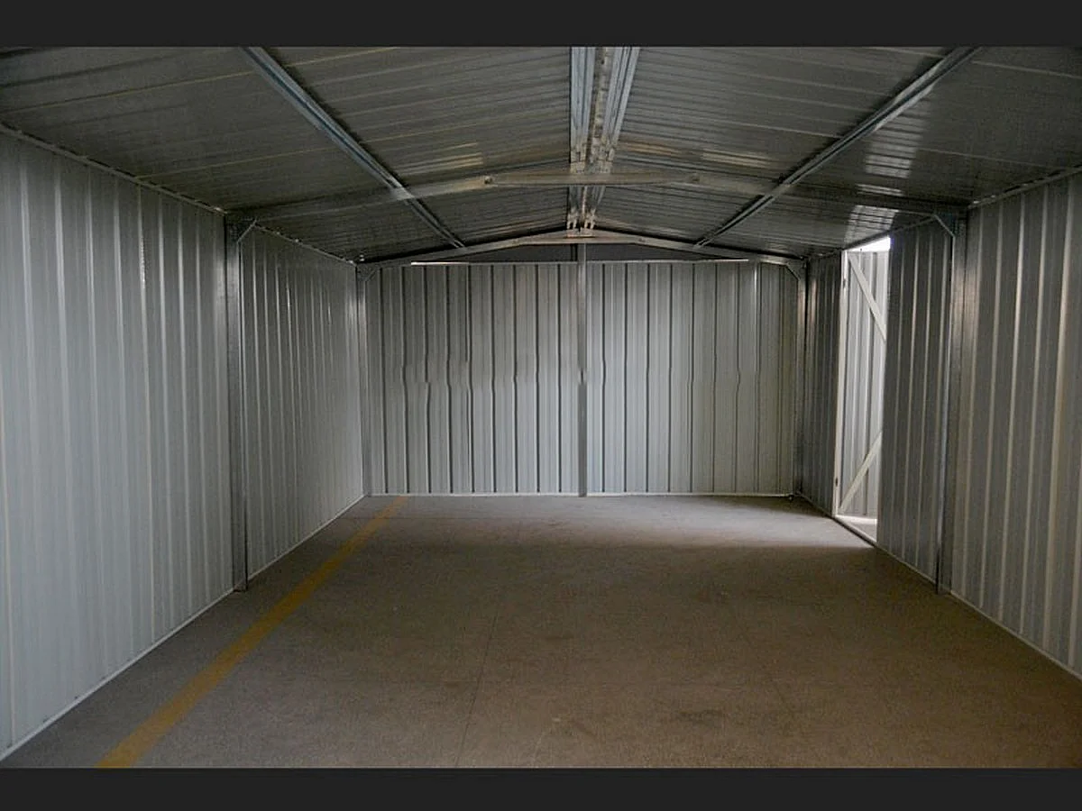 Box garage auto lamiera capanno in Acciaio Zincato 360x600cm x h2.32m - 346KG - 21,6mq - VERDE