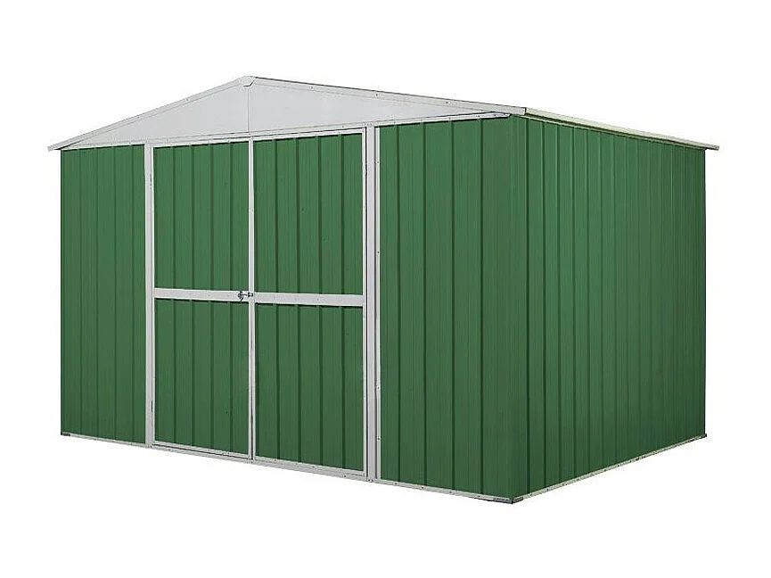 Box acciaio casetta giardino in lamiera deposito attrezzi 360x175cm x h 212cm - 110 kg - 6,30 mq - VERDE