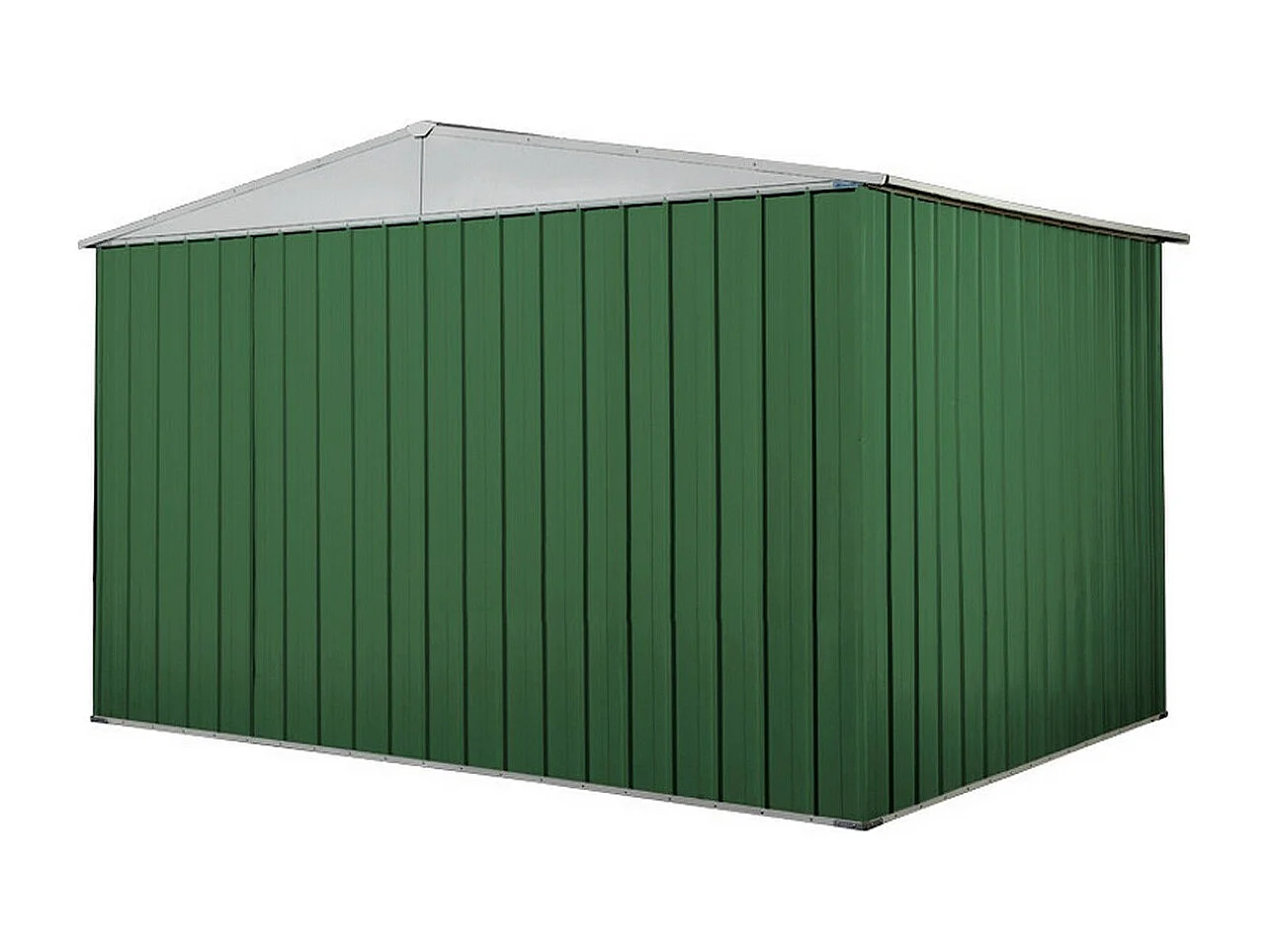 Box acciaio casetta giardino in lamiera deposito attrezzi 360x175cm x h 212cm - 110 kg - 6,30 mq - VERDE