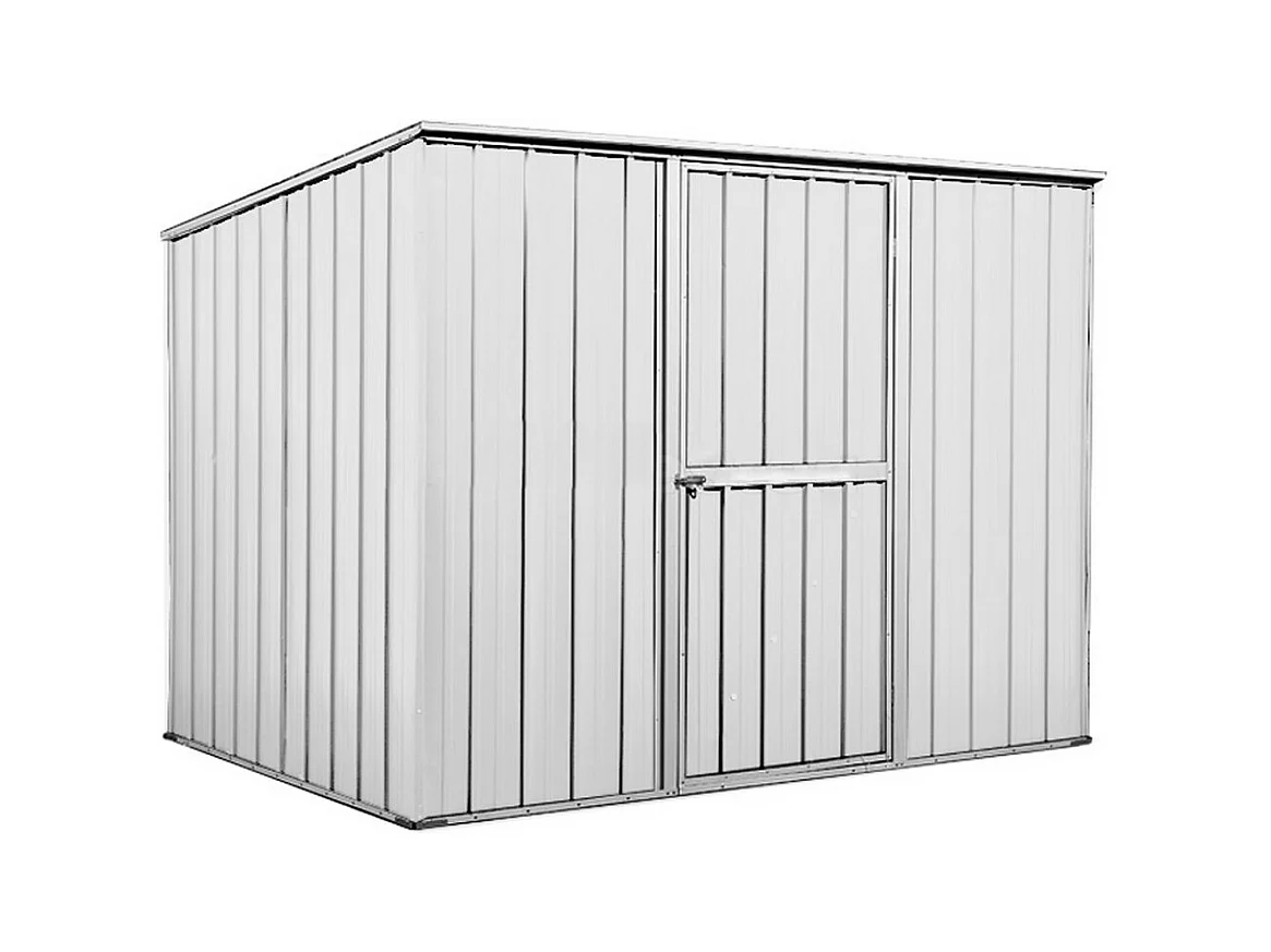 Casetta giardino in lamiera Box in Acciaio Zincato 260x185cm x h1.92m - 85kg - 4,81mq - BIANCO