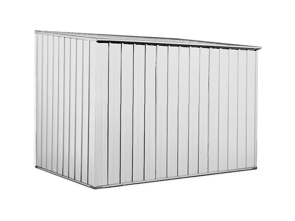 Casetta giardino in lamiera Box in Acciaio Zincato 260x185cm x h1.92m - 85kg - 4,81mq - BIANCO