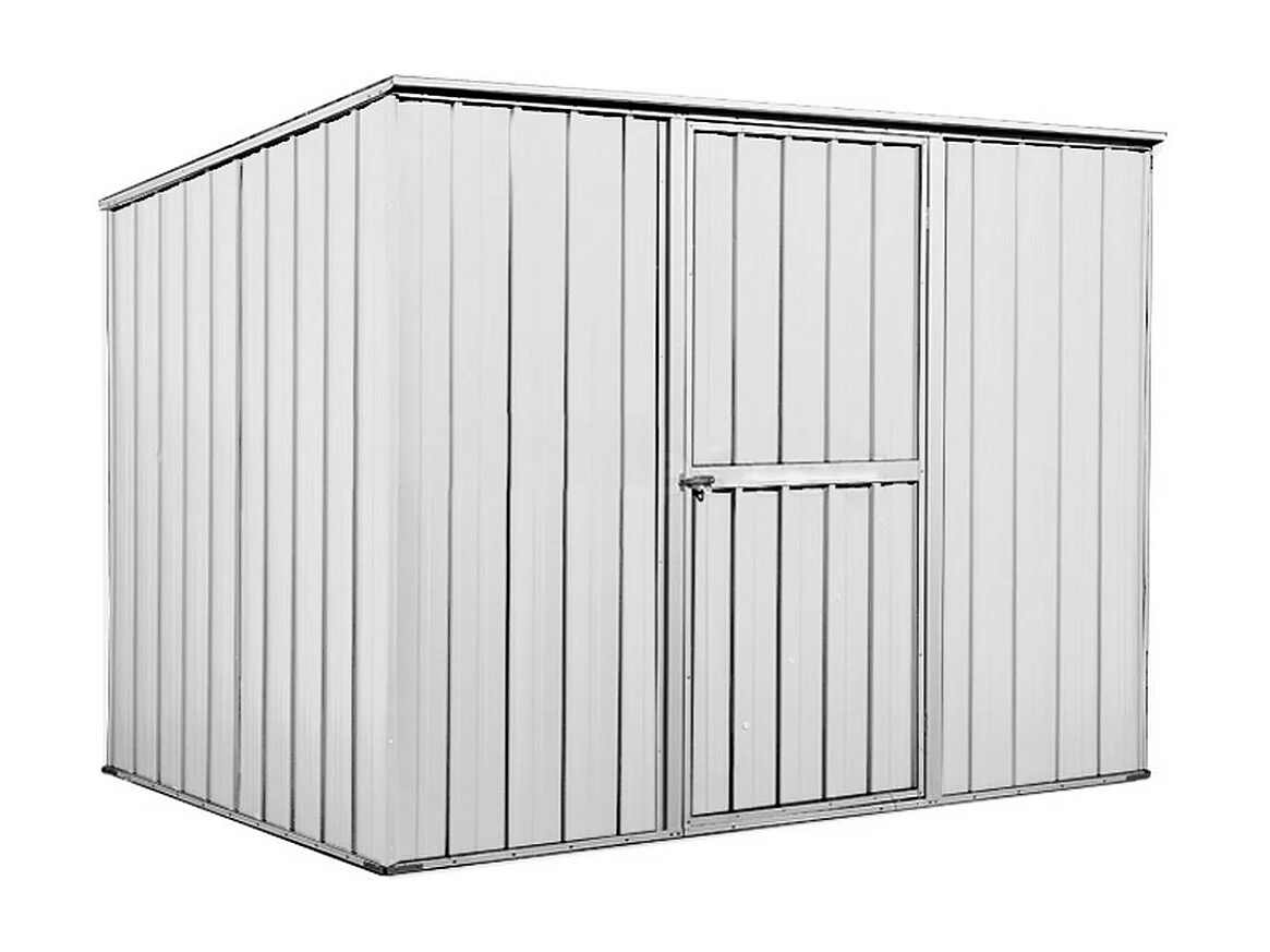 Casetta giardino in lamiera Box in Acciaio Zincato 260x185cm x h1.92m - 85kg - 4,81mq - BIANCO