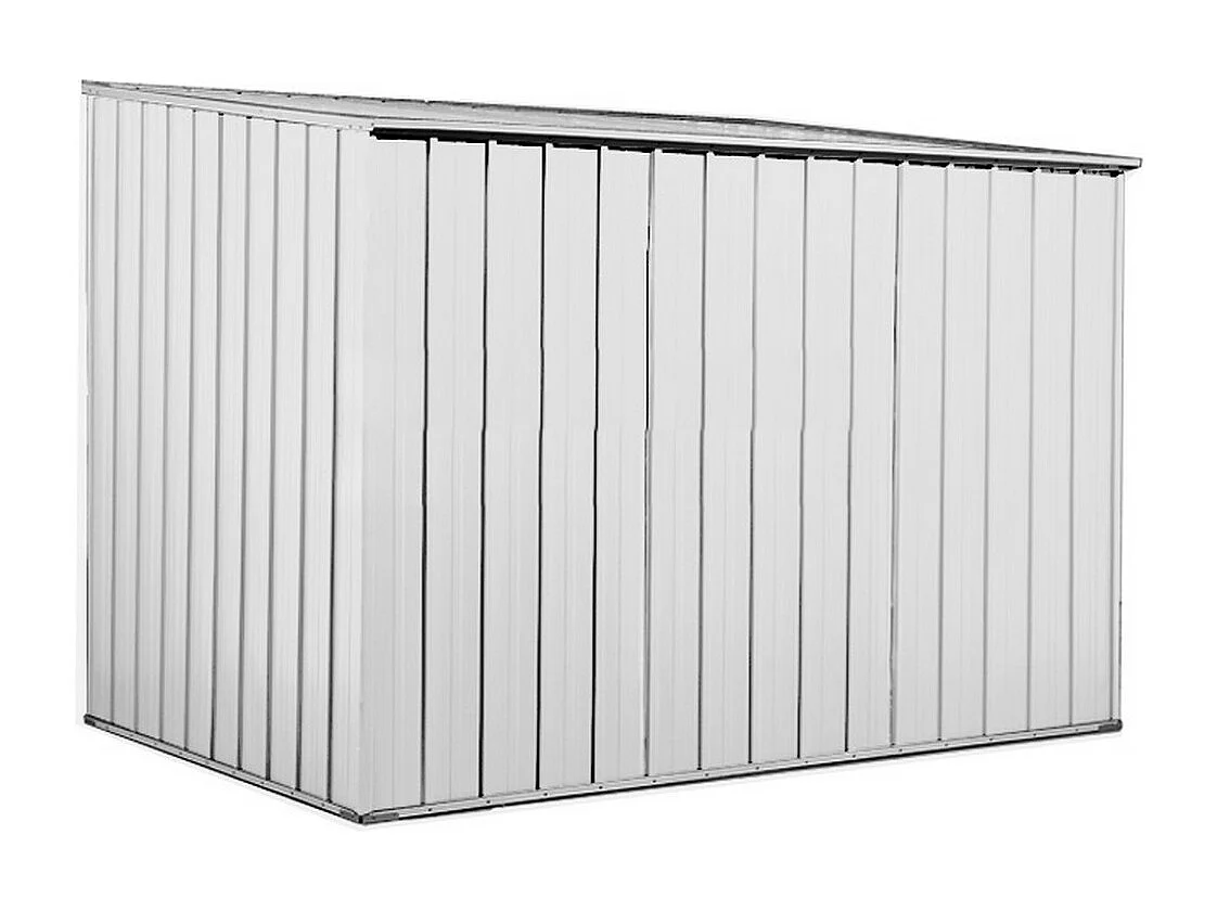 Casetta giardino in lamiera Box in Acciaio Zincato 260x185cm x h1.92m - 85kg - 4,81mq - BIANCO