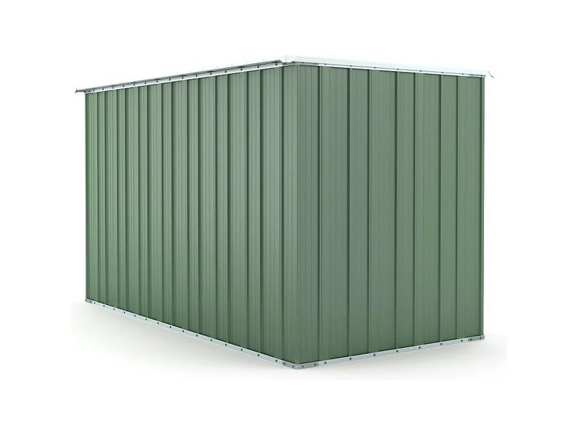 Casetta giardino lamiera Box in Acciaio Zincato 175x307cm x h1.82m - 95KG - 5,4mq - VERDE