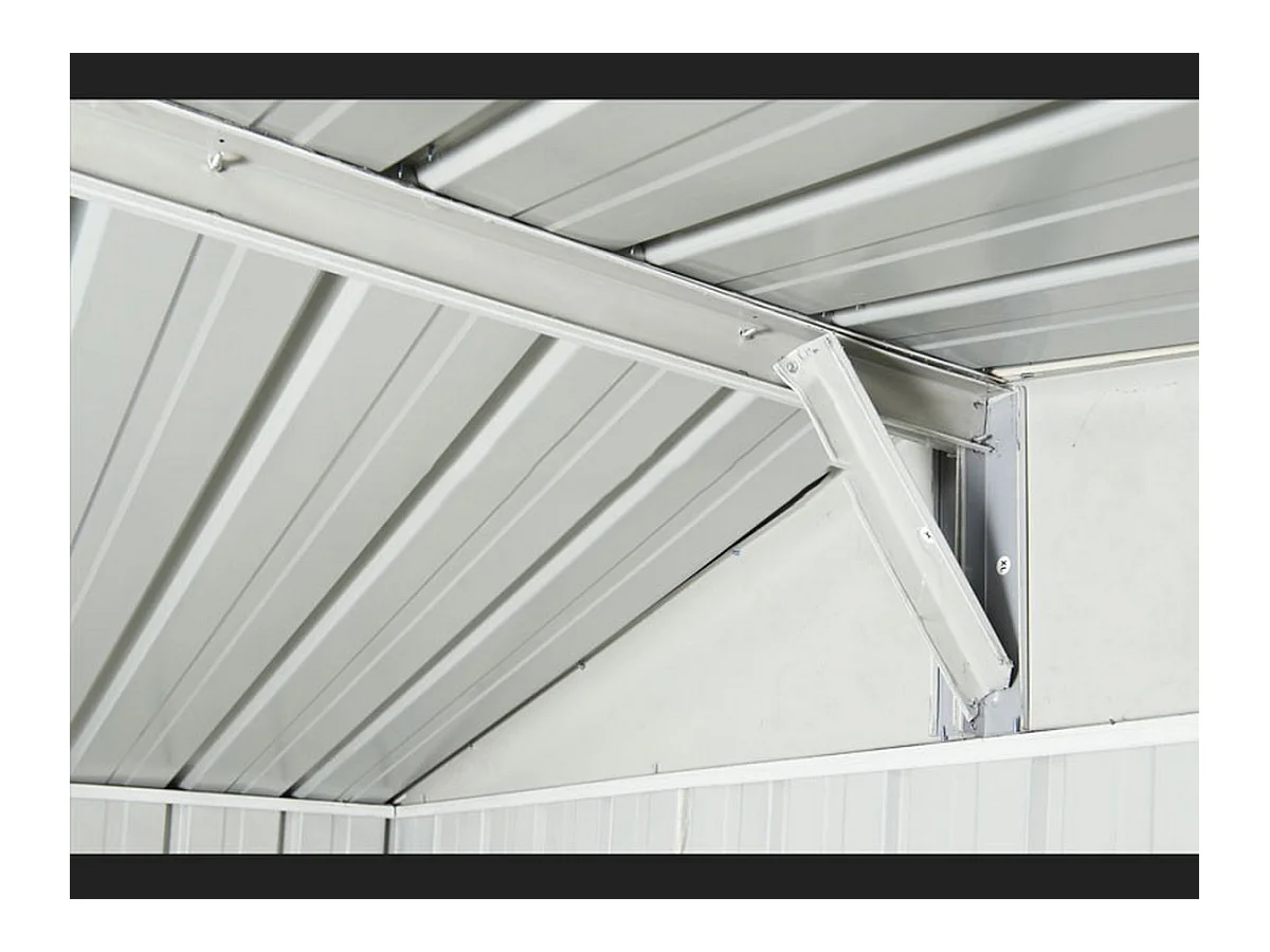 Capanno per esterno in lamiera di acciaio zincata 275x175cm x h 212cm - 87 kg - 4,81mq - BIANCO