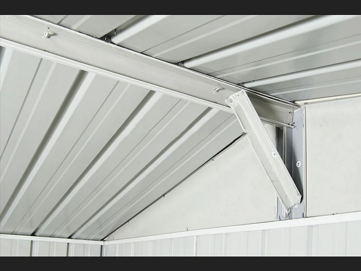 Capanno per esterno in lamiera di acciaio zincata 275x175cm x h 212cm - 87 kg - 4,81mq - BIANCO